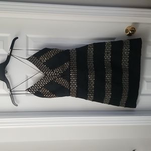 Topshop Dress Back/Gold Size U.S 4